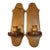 Wood Wall Sconce Pair Maple Candle Holders 14" X 4" For Sale