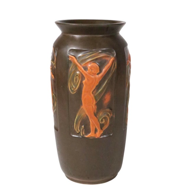 Roseville Pottery Rosecraft Panel Art Deco Vase C. 1920-26 For Sale - Image 9 of 12