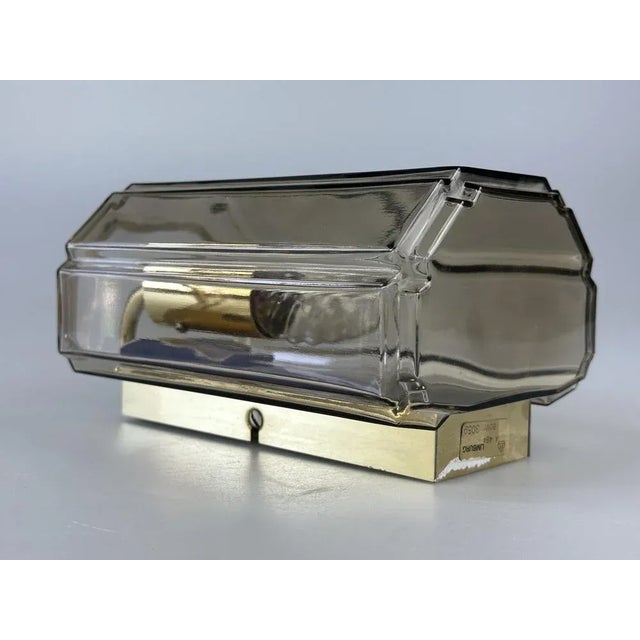 Glass and Metal Wall Lamp from Glashütte Limburg, Germany, 1970s For Sale - Image 13 of 18