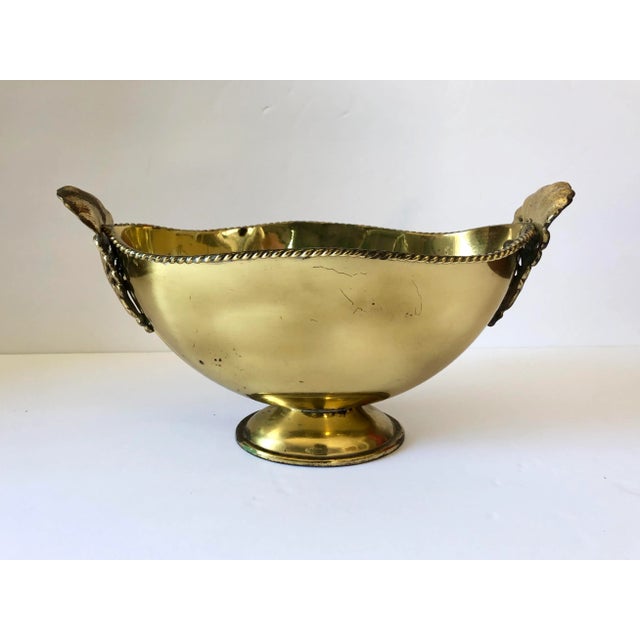 Metal Mid 20th Century Vintage Italian Brass Cachepot For Sale - Image 7 of 7