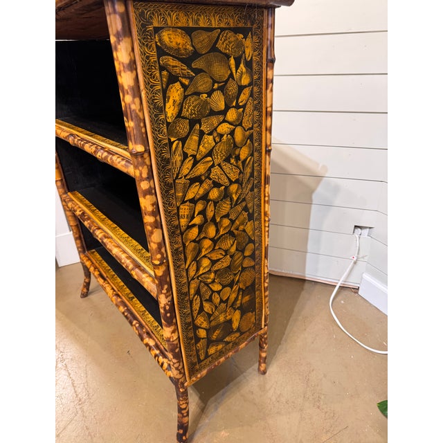 19th Century Bamboo Decoupage Bookshelf For Sale - Image 13 of 13