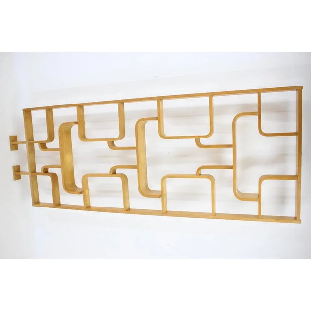 1970s Beech Room Divider attributed to Ludvik Volak for Drevopodnik Holesov, 1970s For Sale - Image 5 of 11