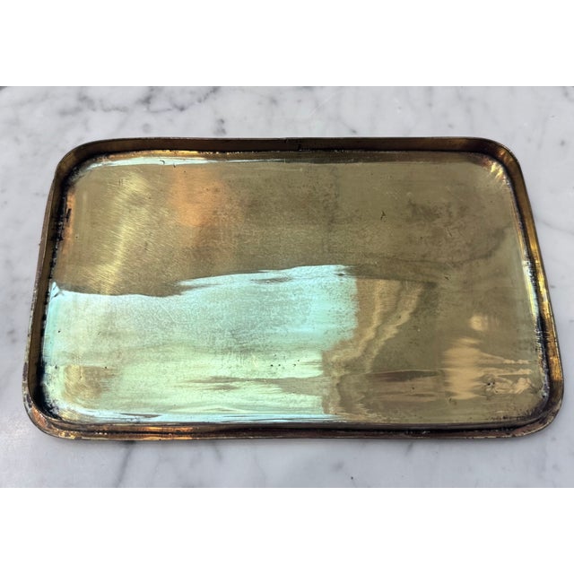 Metal Mid 20th Century Brass Lion Trinket Box For Sale - Image 7 of 9