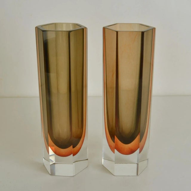 Faceted Glass Vases, Set of 4 For Sale - Image 6 of 8