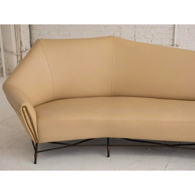 Metal Mid Century Gothic Style French Chaise Sofa For Sale - Image 7 of 13