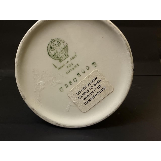 Ceramic Vintage Este Ceramiche for Tiffany & Co. Italian Majolica Candlestick Holder For Sale - Image 7 of 13