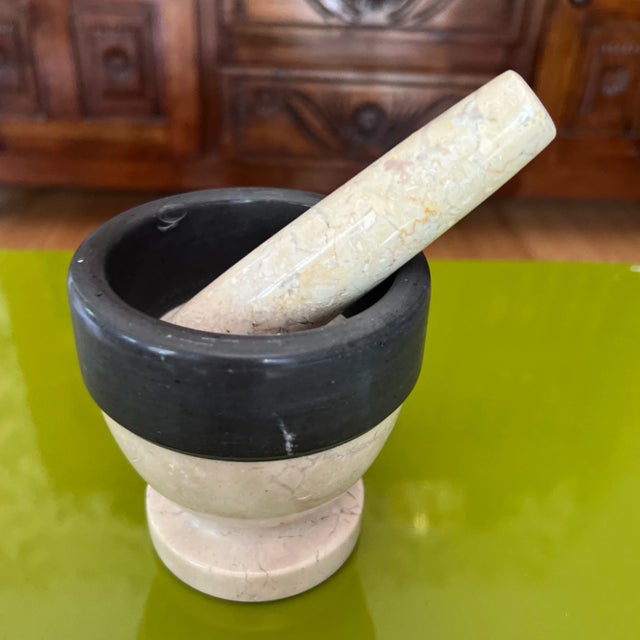 Mid-Century Modern 1970s Multi Stone Mortar and Pestle For Sale - Image 3 of 4