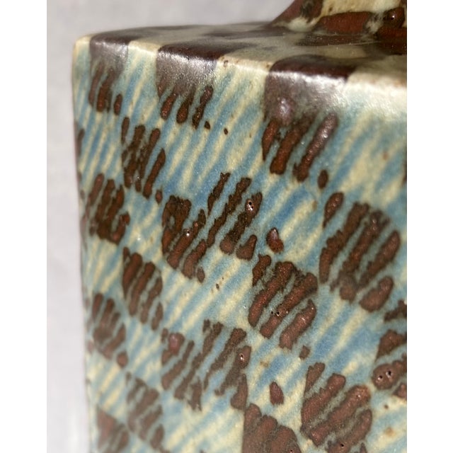 A Stunning Stoneware Vase by Japanese Living National Treasure, Tatsuzo Shimaoka. For Sale - Image 11 of 15