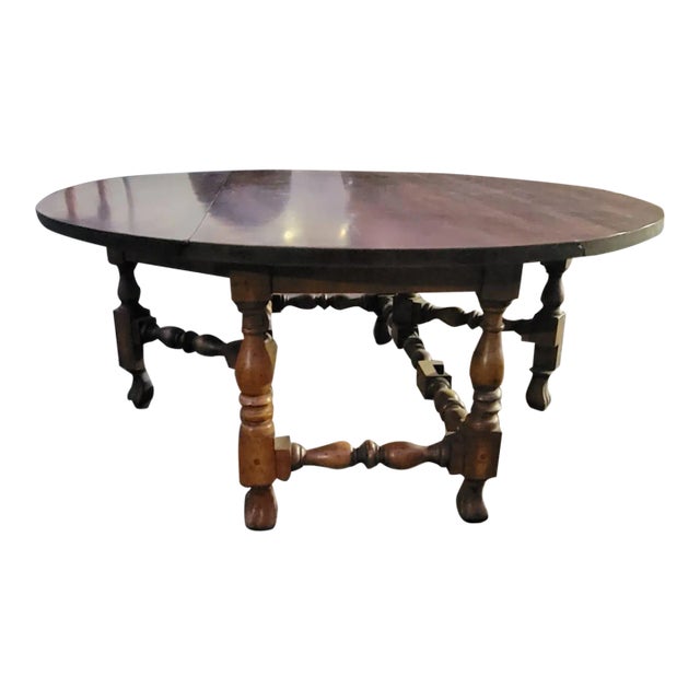 1970s Vintage Drop Leaf Wooden Coffee Table For Sale