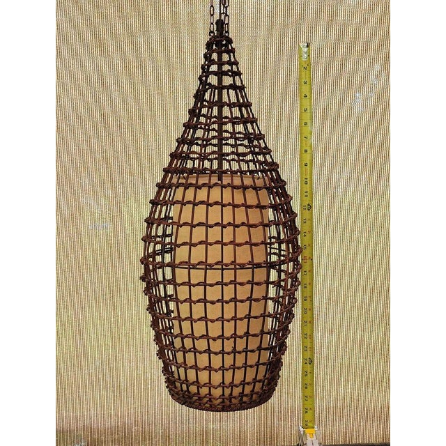 Mid-Century Modern Vintage 1980s Mid-Century Modern Swag Lamp For Sale - Image 3 of 6