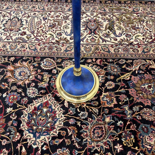 Metal Italian Pr. Gilt Floor Lamp with Ropes For Sale - Image 7 of 9