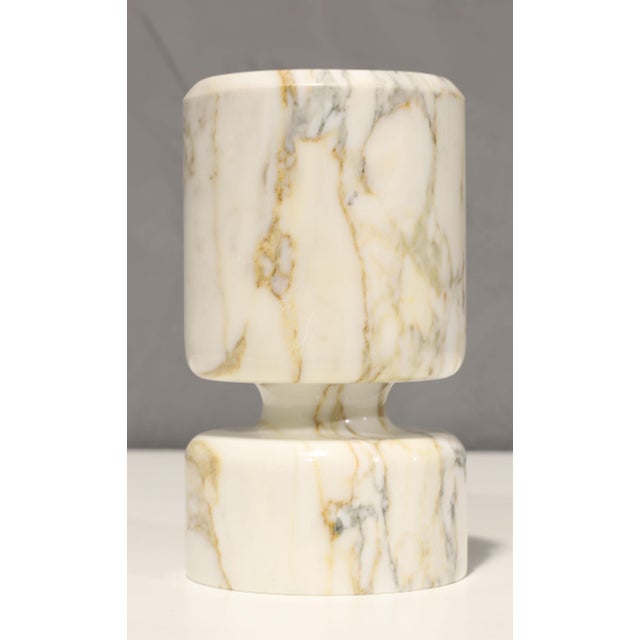 Mid 20th Century Angelo Mangiarotti Calacatta Marble Vase For Sale - Image 5 of 6