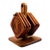 Mid Century Teak Hanging Coaster Set - Set of 6 Coasters With Holder - 1970s For Sale