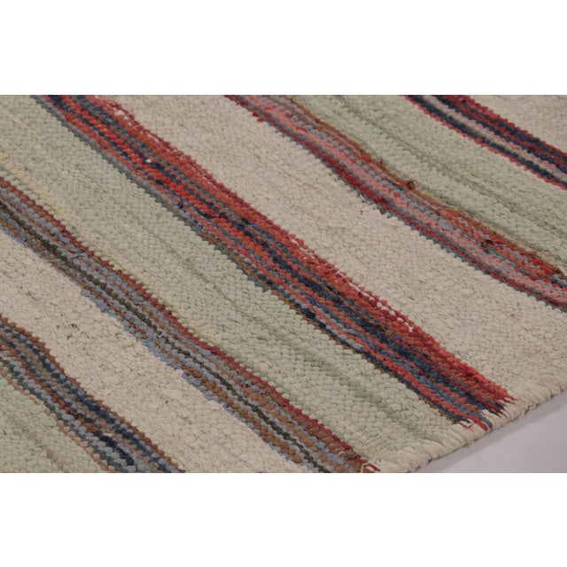 Traditional Vintage Persian Shahson Kilim With Colorful Stripes - Rug & Kilim For Sale - Image 3 of 8