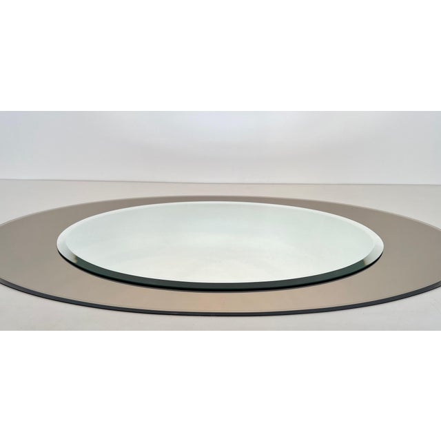 1970s Large oval mirror by Fontana Arte. Circa 1970 For Sale - Image 5 of 13