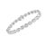 Embellish your wrist with this stunning and unique "X" link bracelet. Fashioned in polished .925 sterling silver this...