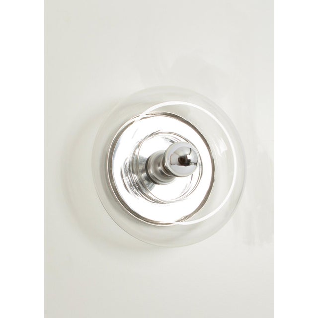 Clear Glass Doughnut Shape Wall Light by Doria, Germany, 1960s For Sale - Image 4 of 13