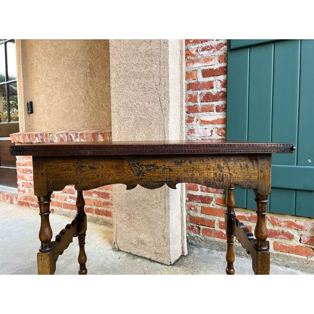 Antique English Game Table Flip Top Victorian Oak C1880 Mahjong Square Table For Sale - Image 16 of 18