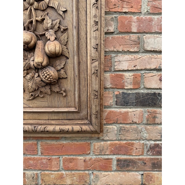 Early 20th Century Vintage French Wood Carved Panel For Sale - Image 5 of 8