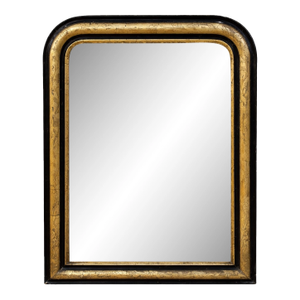 Louis Philippe Black and Gilt Mirror