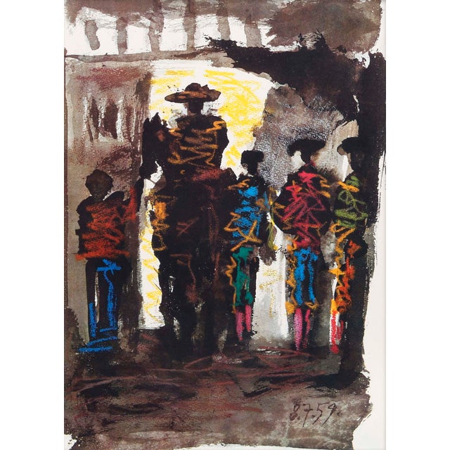 Abstract Picasso Toros Y Toreros Bullfight Dated 8/7/59 For Sale - Image 3 of 3