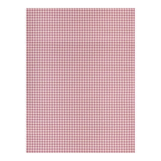 The House of Scalamandré Houndstooth Sisal Wallpaper, Raspberry For Sale