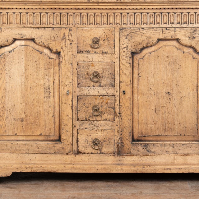19th Century French Bleached Oak Sideboard Buffet With Eight Drawers For Sale - Image 12 of 14