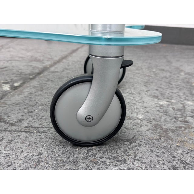 Gallotti & Radice Late 20th Century Glass Shelving Cart For Sale - Image 9 of 12