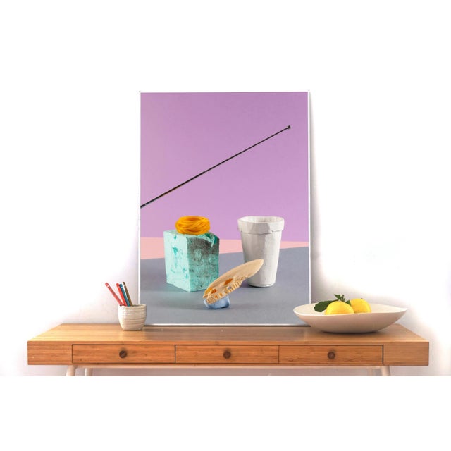 Paper Miami Futuristic Cocktail Lounge N5 / Pastel Palette Limited Edition Print of 3 For Sale - Image 7 of 8