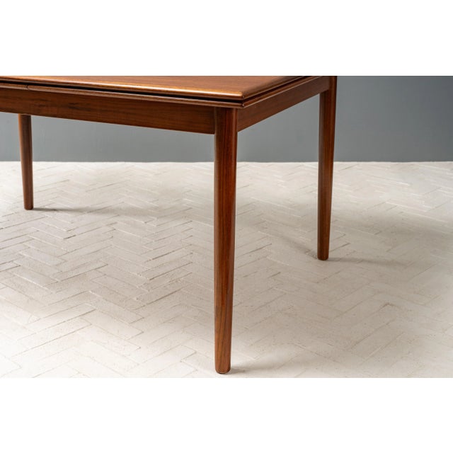 Mid 20th century Danish Walnut Draw-Leaf Dining Table For Sale - Image 13 of 15