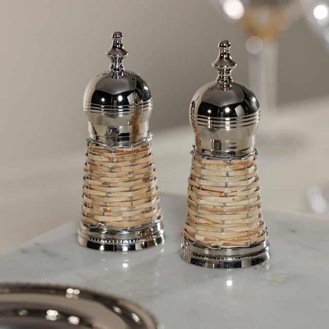 A charming rattan-wrapped salt and pepper set with a tailored finish. Designed to bring texture and relaxed elegance to...