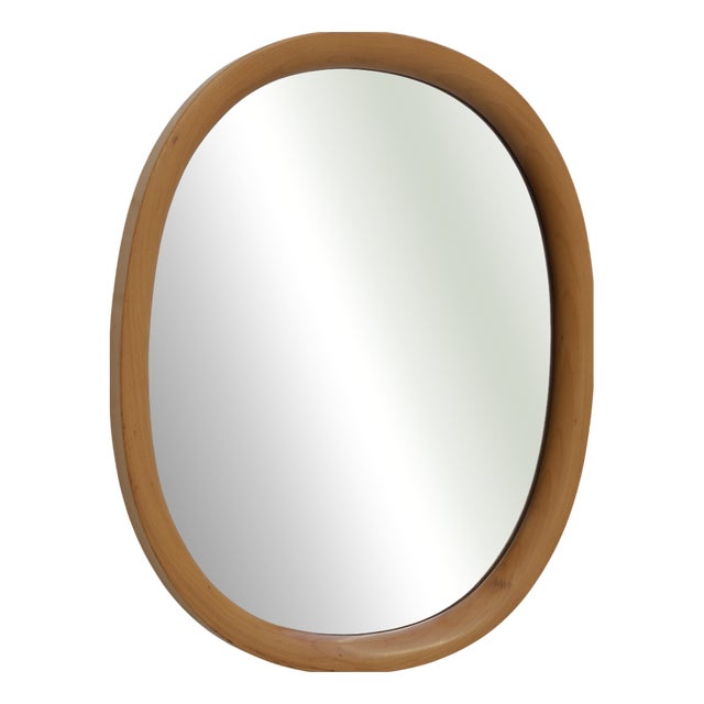 Sori Yanagi Natural Beech Bentwood Mirror Designed in 1975 for Akita Mokko by Sori Yanagi, 1970s For Sale