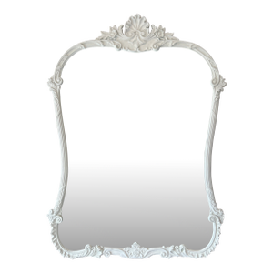 Large White Ornate Wall Mirror