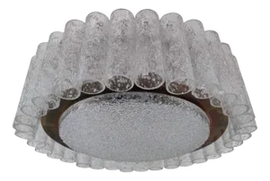 Vintage Ice Glass Flush Mount from Doria Leuchten, 1970s