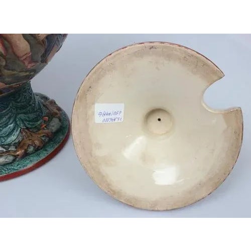 Vintage Green and Brown Decorative Dish For Sale - Image 12 of 13