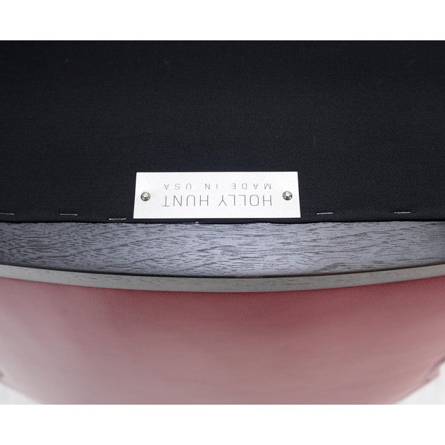 Holly Hunt Large 6' Diameter Round Ebonized Table Oak 4 Chairs Dining Set MINT! For Sale - Image 11 of 18