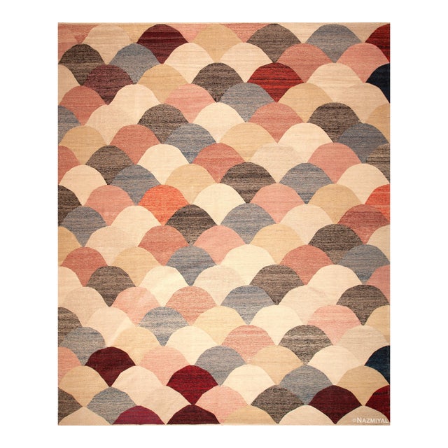Nazmiyal Collection Large Modern Geometric Kilim Rug For Sale