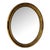 Vintage Hollywood Regency French - Style Gold Wood Oval Wall Mirror For Sale