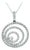 14k White Gold 1.26ct Diamond Circle Pendant on Adjustable 16"-18" Chain For Sale