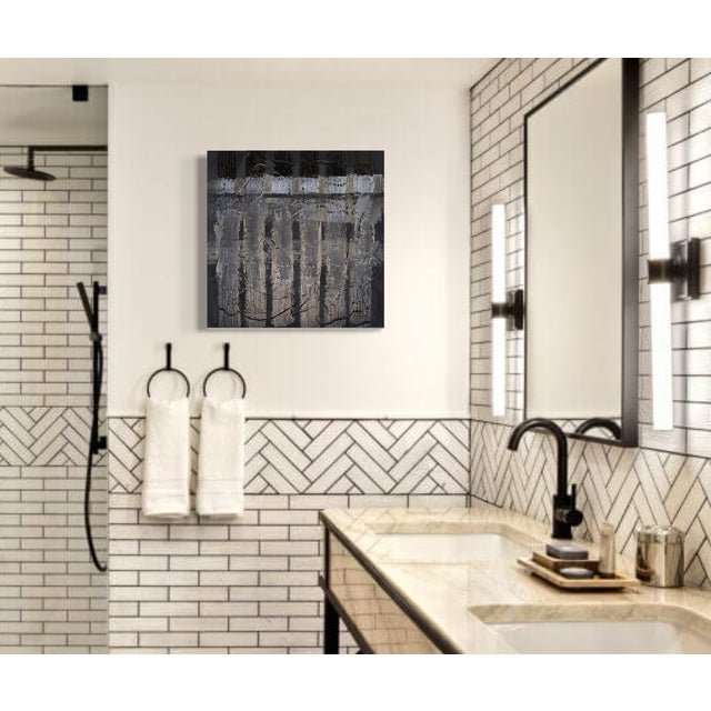 In Collision, J. Kent Martin builds a powerful horizontal composition from layered blacks, grays, and weathered whites,...