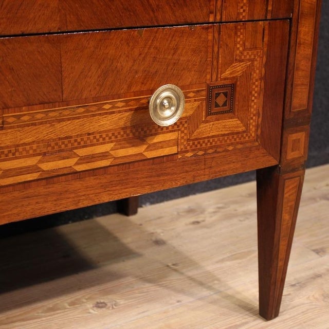 Italian Louis XVI Style Inlaid Commode, 1950 For Sale - Image 11 of 13