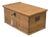 Antique German Natural Pine Storage Trunk With Original Iron Key For Sale