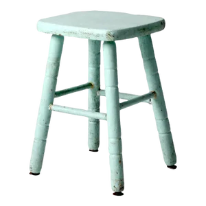 Vintage Painted Wooden Stool