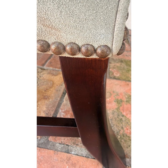 Ralph Lauren Home Devonshire Suede Wingback Chair For Sale - Image 10 of 17