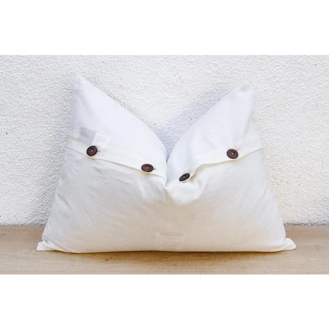 Textile Oat Blossom Lumbar Applique Pillow Cover For Sale - Image 7 of 8