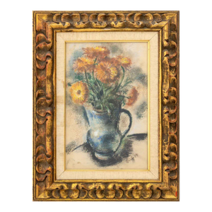 Robert Philipp "Vase of Flowers" Pastel on Paper