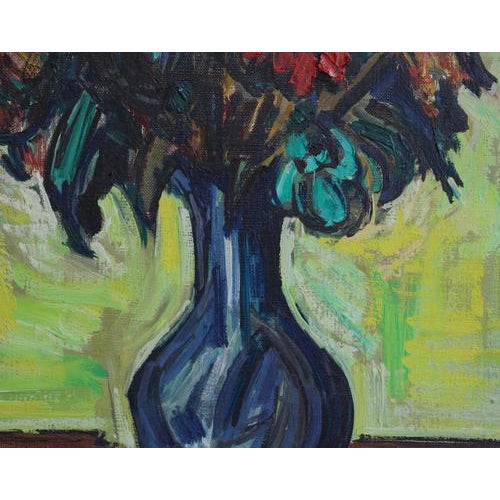 Isis Kischka, Bouquet of Flowers, 1963, Oil on Canvas For Sale - Image 12 of 14