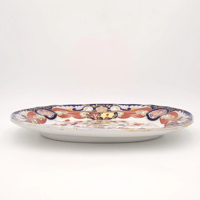 White Mason's Ironstone "Fence and Vase" Platter, England Circa 1830s For Sale - Image 8 of 8