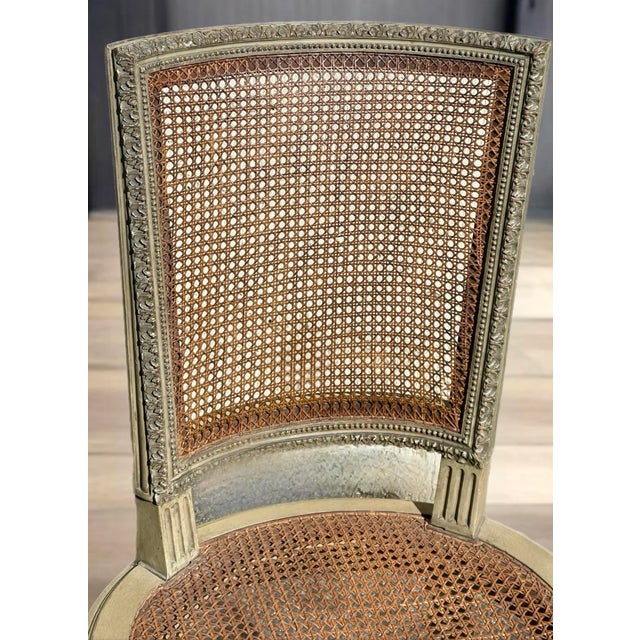 Maison Jansen Style Louis XVI Painted Dining Chairs- Set of 8 For Sale - Image 10 of 12