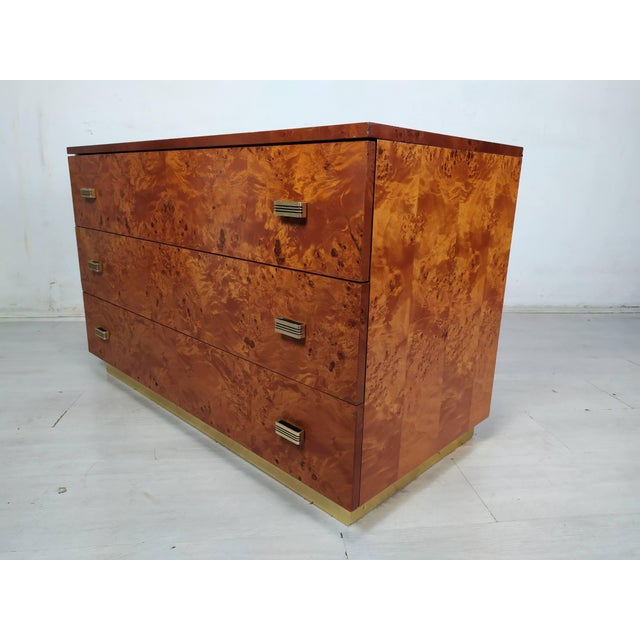 Vintage Amboyna Burl Chest of Drawers, 1970s, in Good conditions. Designed 1970 to 1979